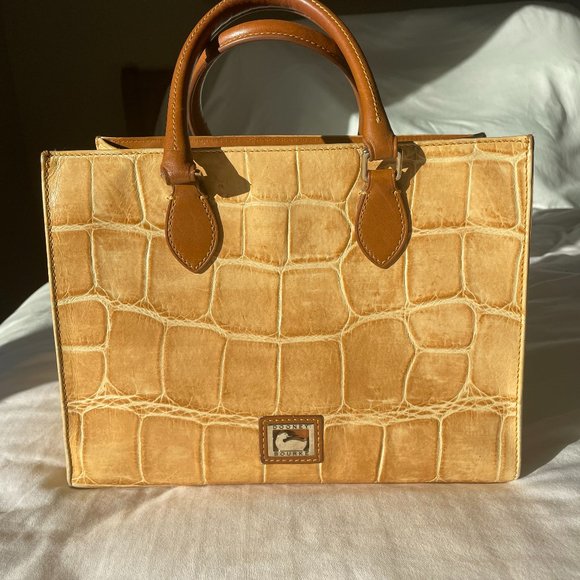 Dooney & Bourke Handbags - Like new Dooney Bourke Tan Exotic leather Handbag